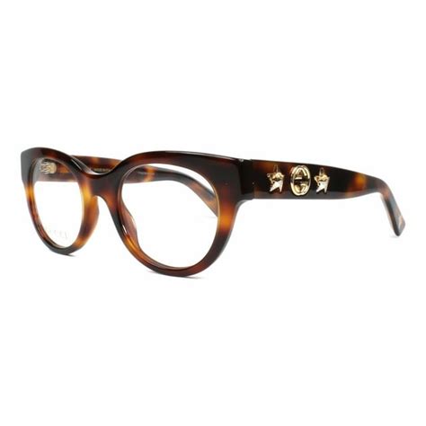 Gucci Star GG0209 Brown Havana Gold Gg0209o Optical Frame 